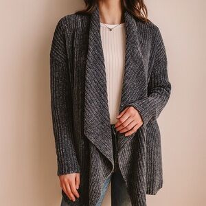 Caslon Blue Long Sleeve Chunky Open Cardigan Size Medium
